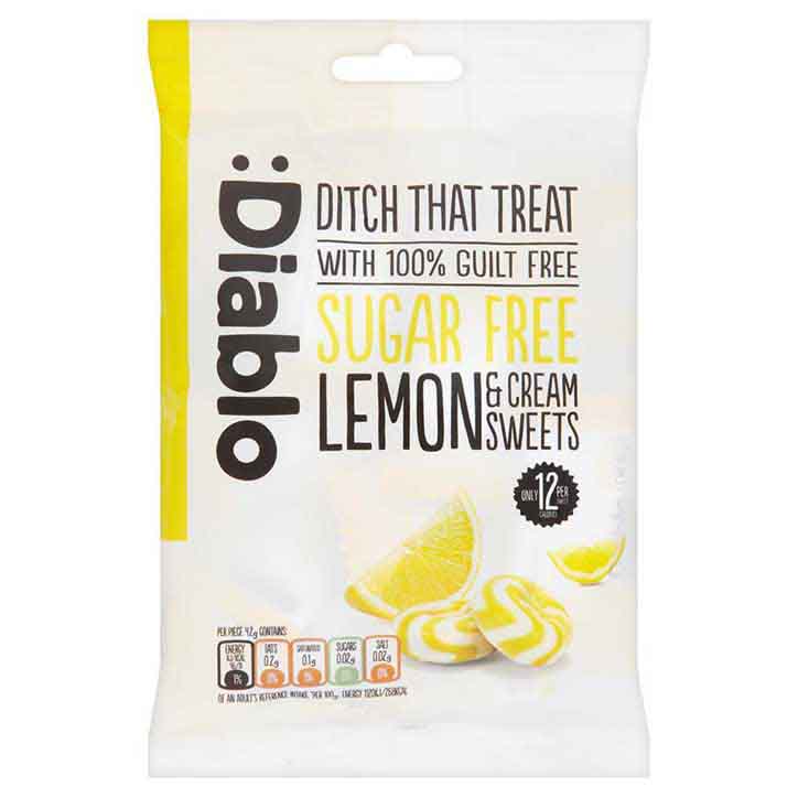 Diablo Sugar Free Lemon & Cream Sweets 75G